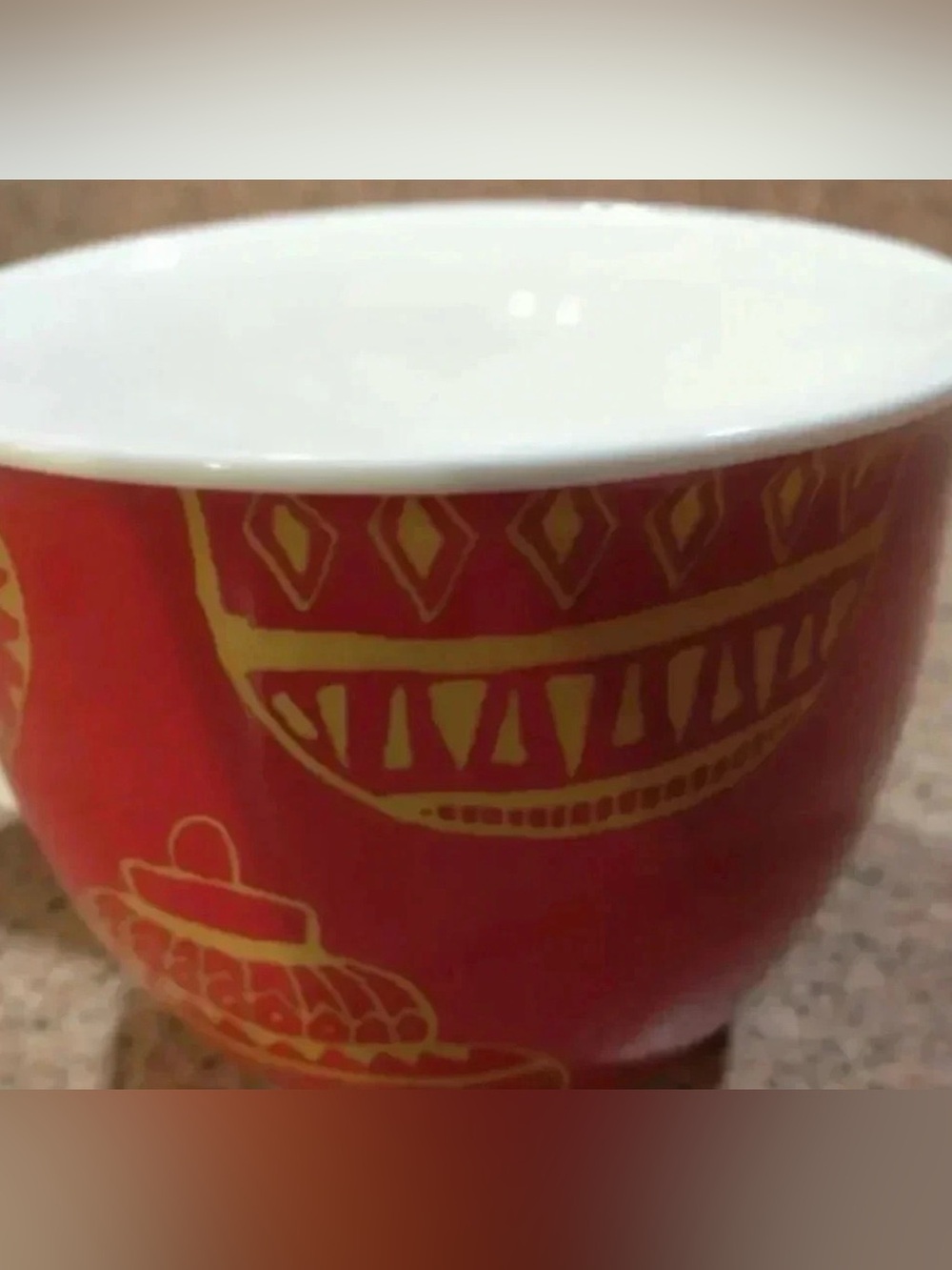 Starbucks 2015 Holiday Mug Coffee Tea Hot Chocolate Red Gold Ornaments - Picture 3 of 12